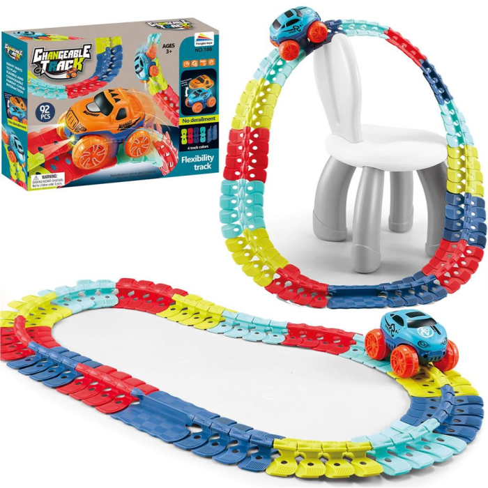 Circuit masinute Changeable Track, cu 92 de piese, pista configurabila [6]