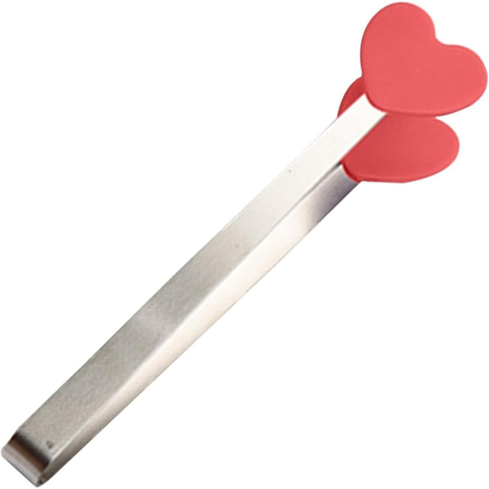 Cleste Creativ pentru Mancare, , Model Inimioare din Silicon, 14.5x3 cm, Rezistent la Temperaturi Inalte si Coroziune, Rosu [3]