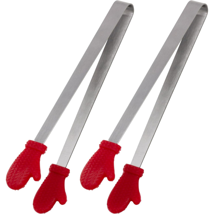 Cleste Creativ pentru Mancare, , Model Manusi din Silicon, 14.5x3 cm, Rezistent la Temperaturi Inalte si Coroziune, Rosu [3]