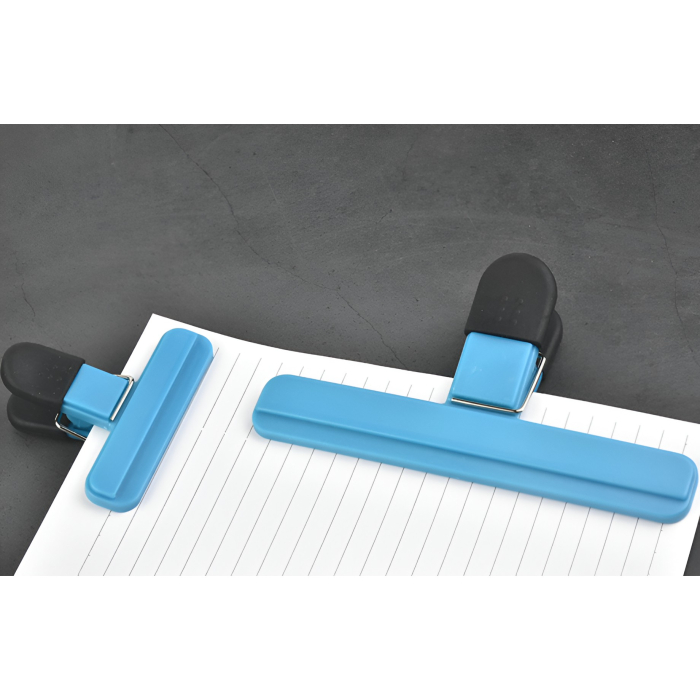 Cleste Multifunctional pentru Sigilarea Pungilor, , din Plastic, Mentine Alimentele Proaspete, 7x6.5 cm, Albastru [3]