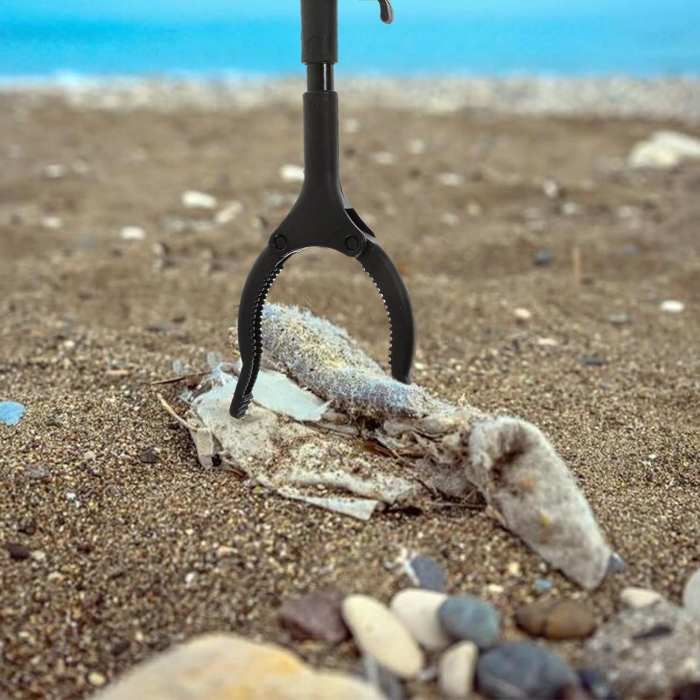 Cleste pentru Colectarea Deseurilor, , din Metal si Plastic, 30 cm, Fara Maini Murdare, Negru/Rosu [4]