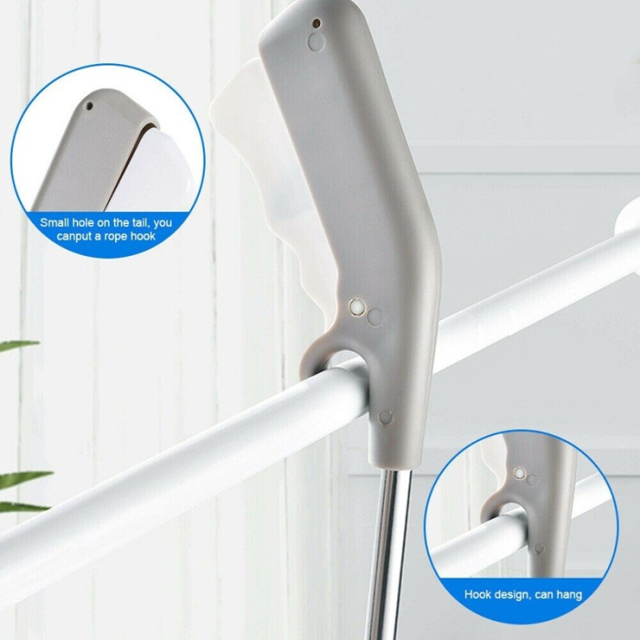 Cleste pentru Colectarea Deseurilor, , din Metal si Plastic, 77.5 cm, Fara Maini Murdare, Gri [4]