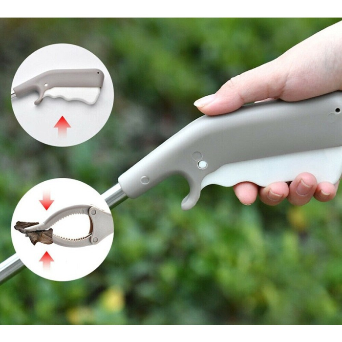 Cleste pentru Colectarea Deseurilor, , din Metal si Plastic, 96.5 cm, Fara Maini Murdare, Gri [3]