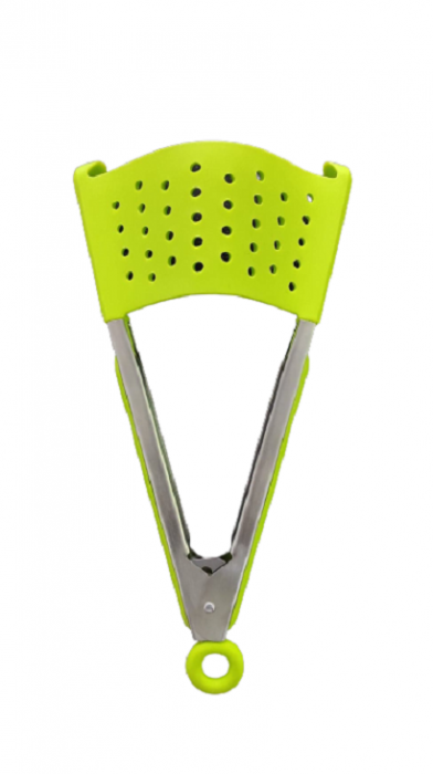 Spatula Cleste cu Gauri, de Bucatarie pentru Gatit din Silicon, pentru Paste, Verde, Premium [2]