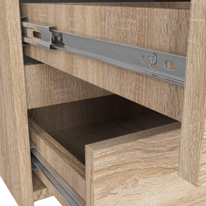 Comoda cu 6 sertare, PAL laminat, 100x35x57 cm, stejar sonoma [5]