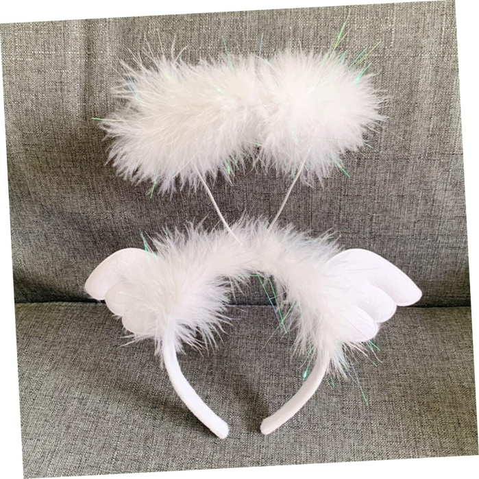 Coronita de Ingeras pentru Copii, , Bentita cu Aura, Marime Universala, Alb [5]