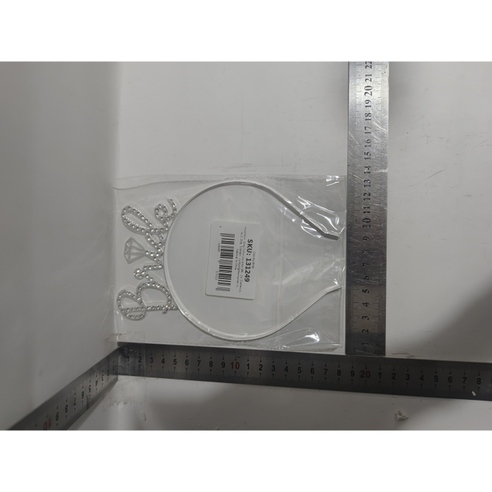 Coronita pentru Mireasa, , Model Bride, cu Cristale, Marime Universala, 12.5 x 14.5 cm, Alb [6]