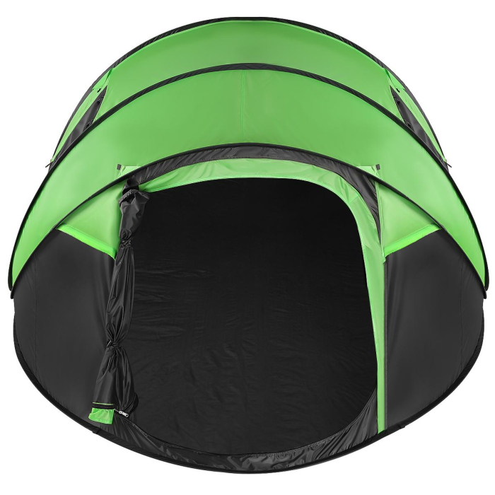 Cort autoexpandabil 4 persoane, 4 ferestre, 2 usi, impermeabil 1000 mm, 280x210x115 cm, verde-negru [2]
