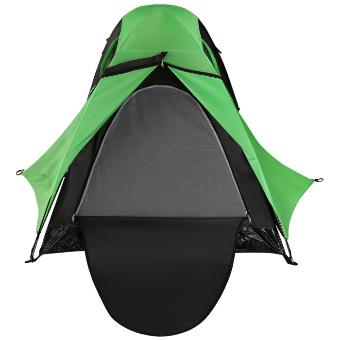 Cort camping 2 persoane, cu plasa anti-insecte, impermeabil 1000 mm, 260x120x100 cm, verde [2]