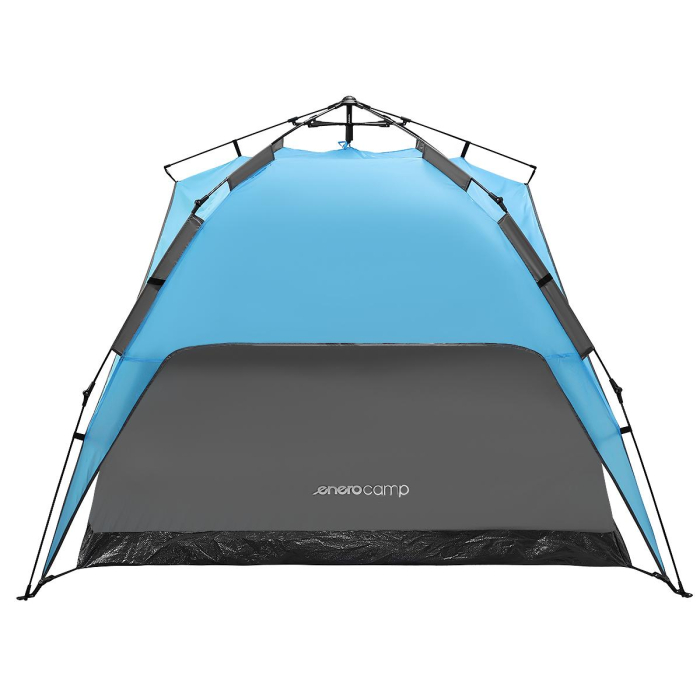 Cort camping 3 persoane, automat cu sistem pop-up, 2 intrari, 2000 mm, 210x180x140 cm, albastru [2]