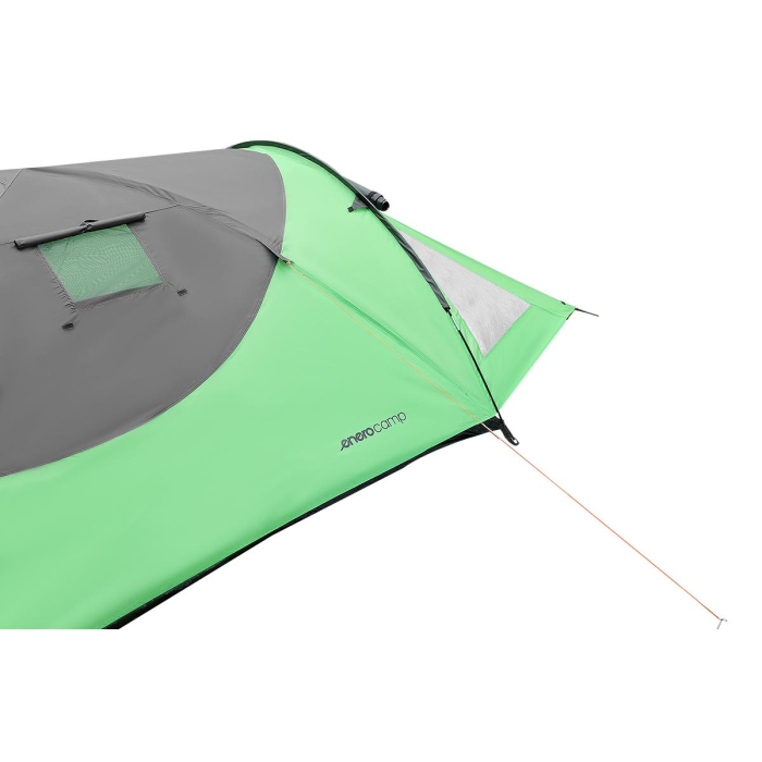 Cort camping 4 persoane cu antreu, protectie UV, impermeabil 3000 mm, 330x250x105 cm, gri [10]