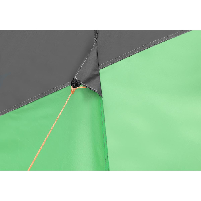 Cort camping 4 persoane cu antreu, protectie UV, impermeabil 3000 mm, 330x250x105 cm, gri [11]