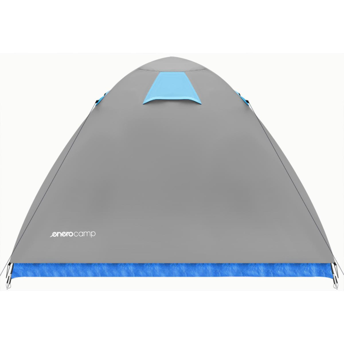 Cort camping iglu, 4 persoane, impermeabil, plasa anti-insecte, 240x210x130 cm, gri [5]