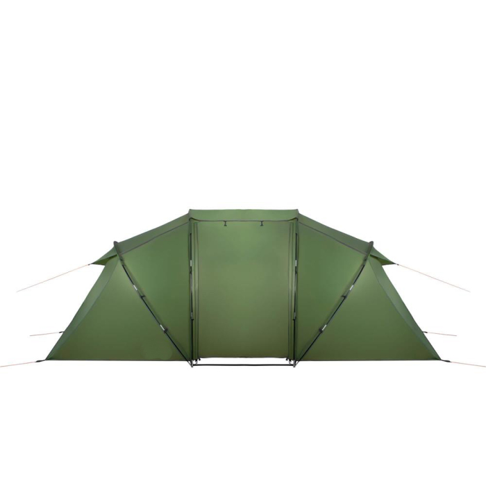 Cort camping, impemeabil, 2 camere + hol, 4 locuri, 460x200x245cm, verde [2]