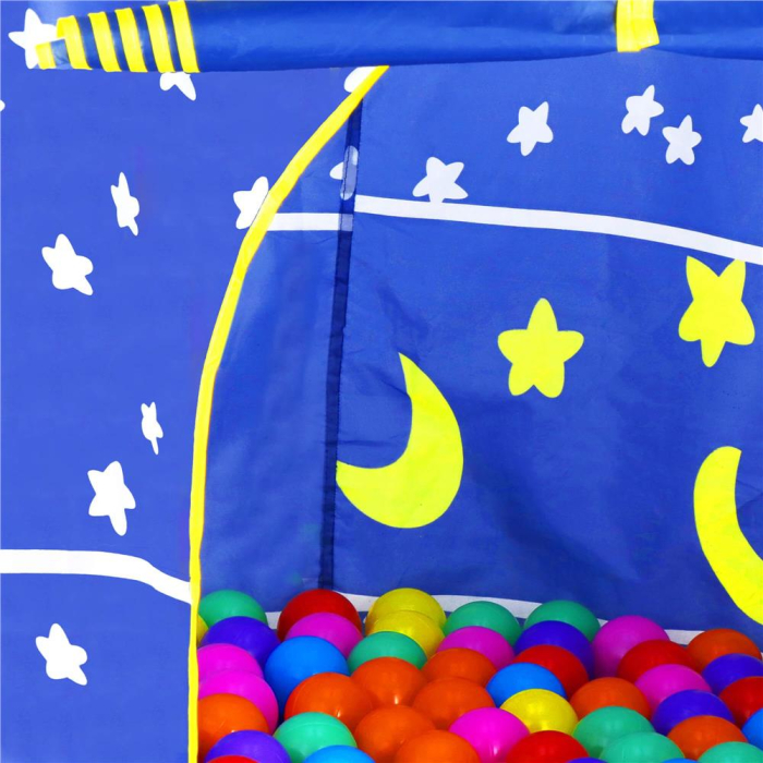 Cort Castel de joaca pentru copii, pliabil, 100x140 cm, albastru [9]