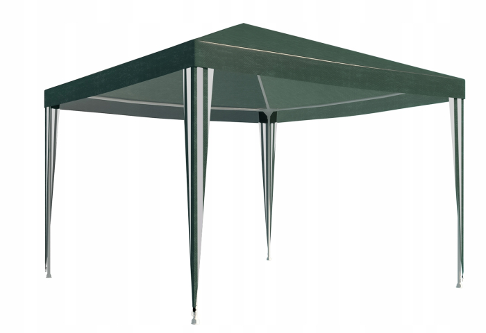 Cort pavilion de gradina, 300x300 cm, impermeabil cu rezistenta UV, verde [10]