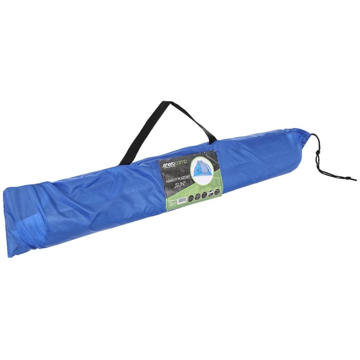 Cort plaja pentru 2 persoane, cu protectie UV si podea izolanta, 200x100x105 cm, albastru si gri [5]