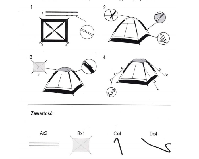 Cort plaja sau camping, impemeabil, cu protectie UV, 4 locuri, 210x240x130cm, gri albastru [2]