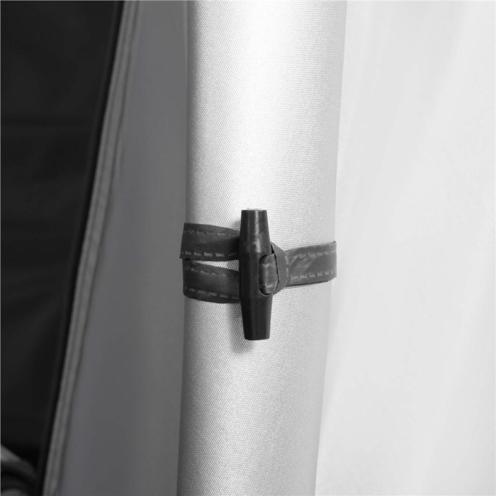 Cort plaja sau camping, impemeabil, cu terasa, 4 locuri, 175x310x130cm, gri albastru [24]