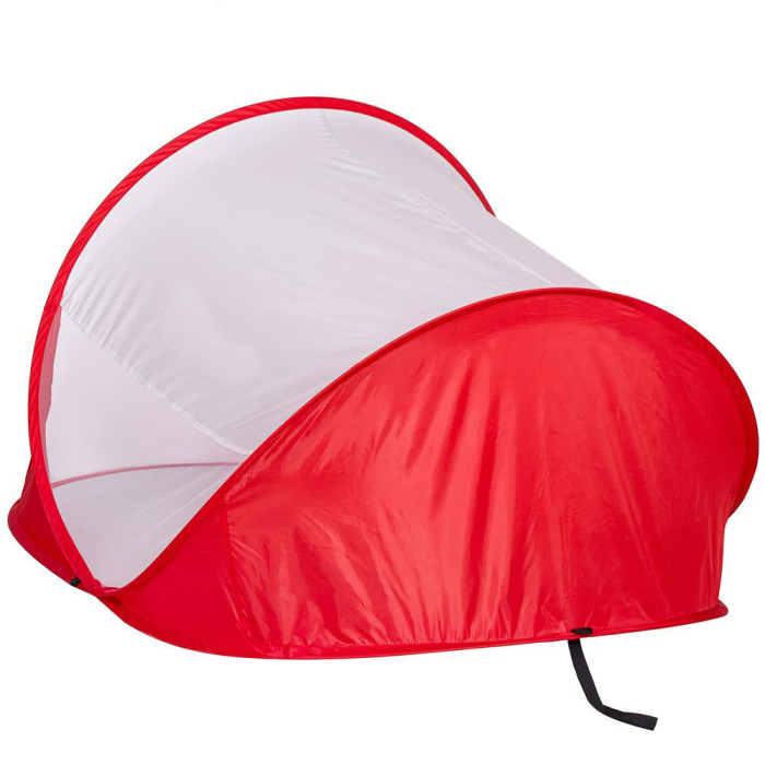 Cort plaja si picnic semi-deschis Sersimo, protectie UV, 200x120x95cm, rosu [2]