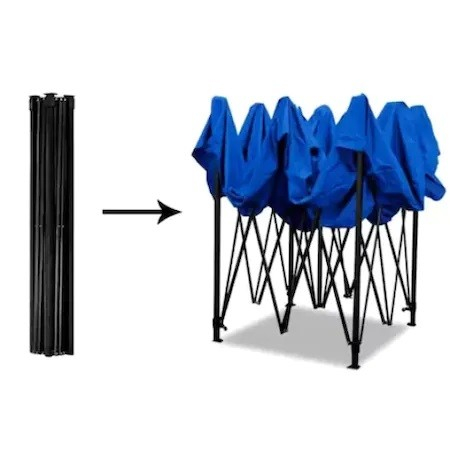 Cort pliabil pentru Evenimente, cadru metalic pentru curte si gradina, 2x3 m, Albastru,  [8]