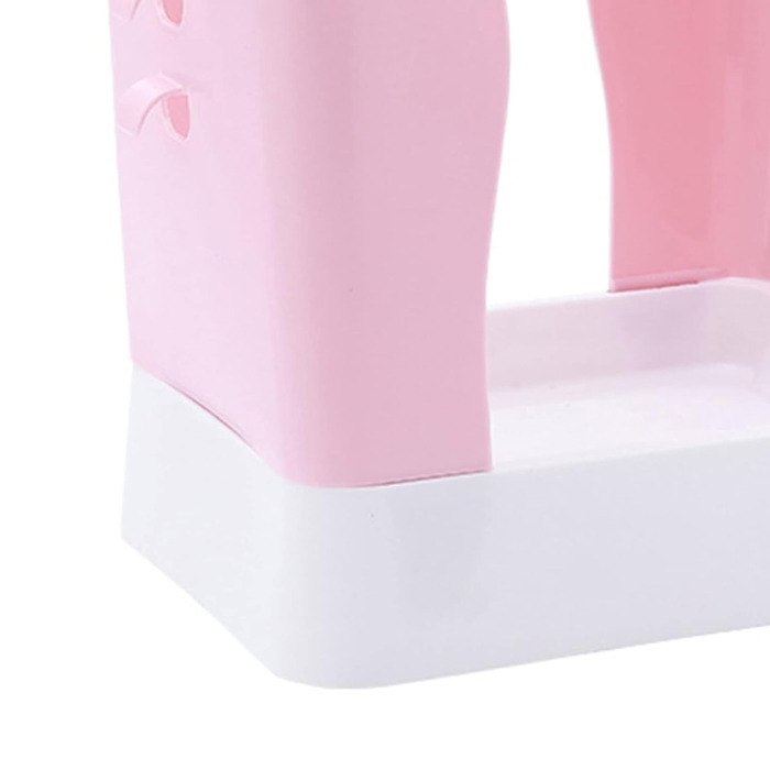 Cos de Gunoi Extensibil, , din Plastic, Reglabil, Pliabil, Versatil, pentru Bucatarie, Baie sau Birou, Cos Universal, 21x25x17 cm, Roz Alb [5]