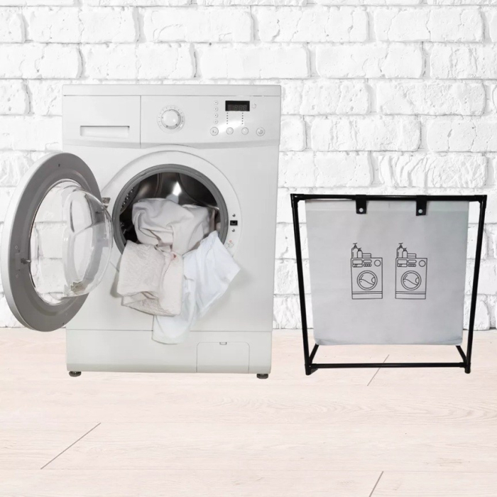 Cos de Rufe, , 1 Cos, Cadru de Otel Inoxidabil, 97 x 44 x 57 cm, Negru [5]