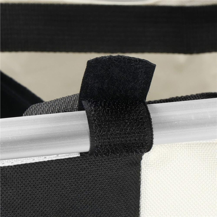 Cos de rufe cu 3 compartimente, cadru aluminiu, 60x40x68cm, 146 litri [13]