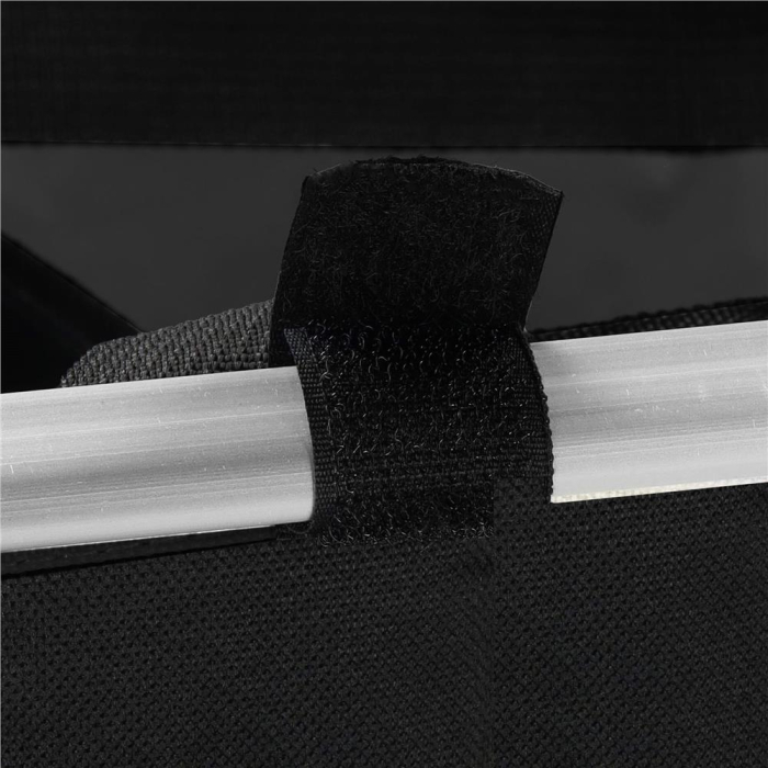 Cos de rufe cu 3 compartimente, cadru aluminiu, 68x40x60cm, 146 litri, negru [12]