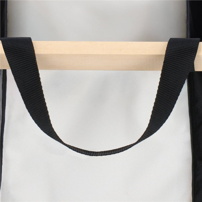 Cos de rufe cu 3 compartimente, cadru din lemn, 67x42x57 cm, 105 litri [12]