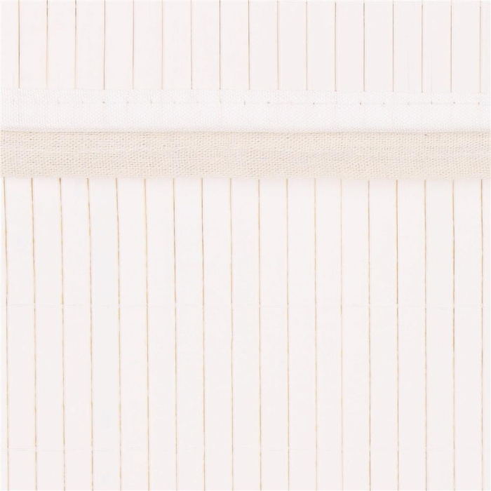 Cos de rufe din bambus cu capac, 2 compartimente, sac detasabil, volum 100L, 54x35x60cm, alb [18]