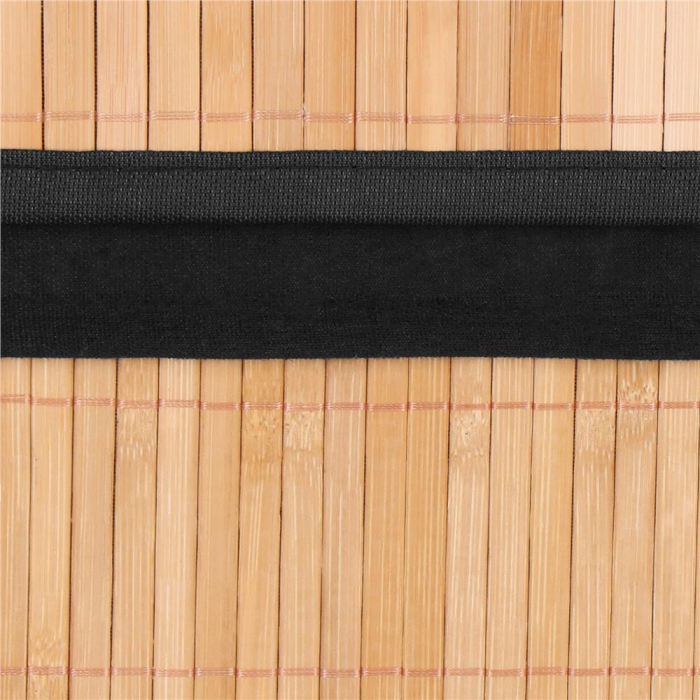 Cos de rufe din bambus cu capac, sac detasabil, volum 72L, 42x33x60cm, maro [9]