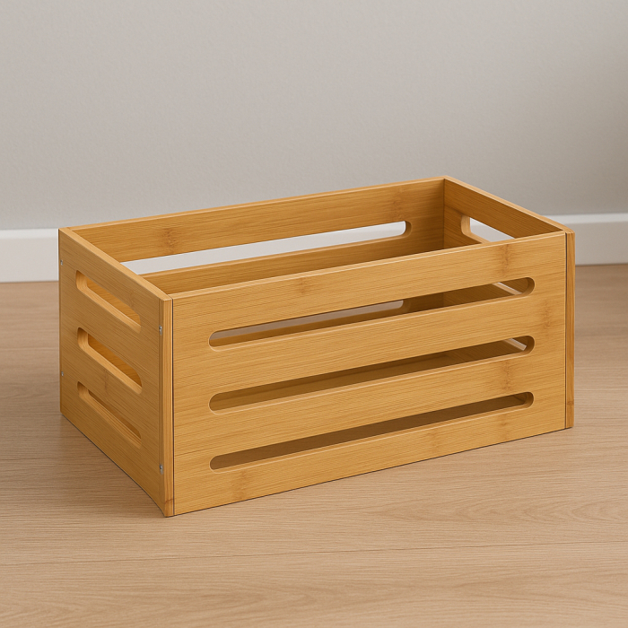 Cos depozitare 5Five din bambus masiv, 15x31x15 cm, natur [4]