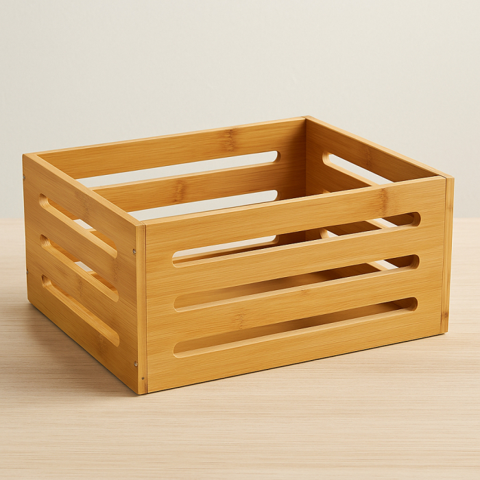 Cos depozitare 5Five din bambus masiv, 31x15x31 cm, natur [6]