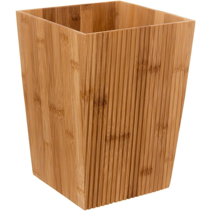 Cos gunoi 5Five Terre Inconnue cu capac, bambus, 6 litri, 20x20x26 cm, natur [3]