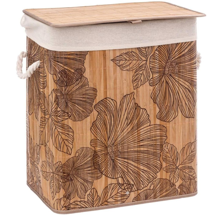 Cos rufe 5Five Blackflora, bambus, 60 litri, 42x31x51 cm, natur [1]