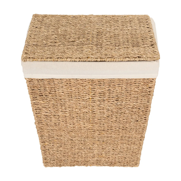 Cos rufe 5Five din trestie impletita, cadru metalic, 40 litri, 37x22x55 cm, maro [7]