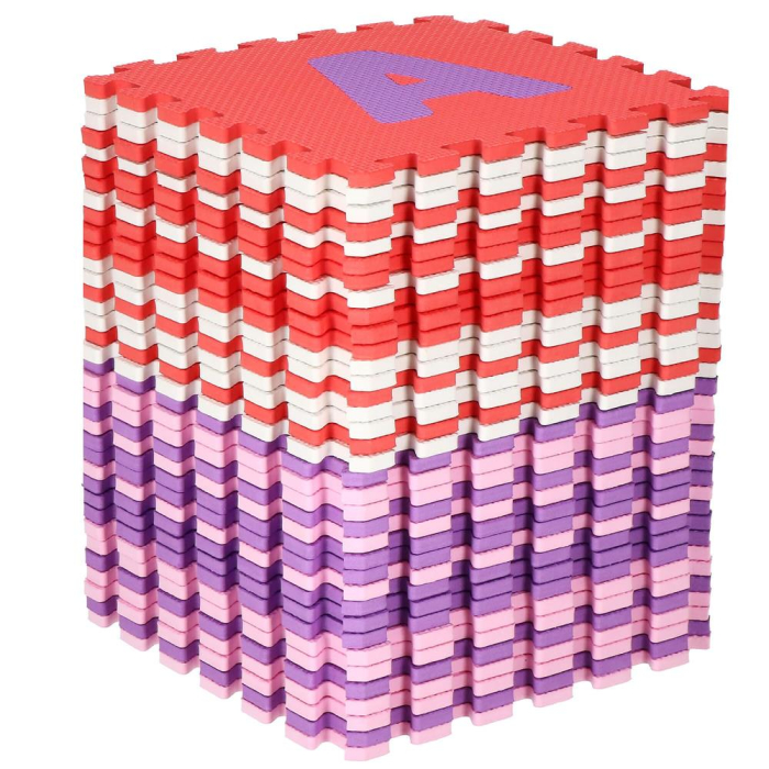 Covor din spuma pentru copii, tip puzzle cifre si litere, 36 piese, 175×175 cm, multicolor [13]