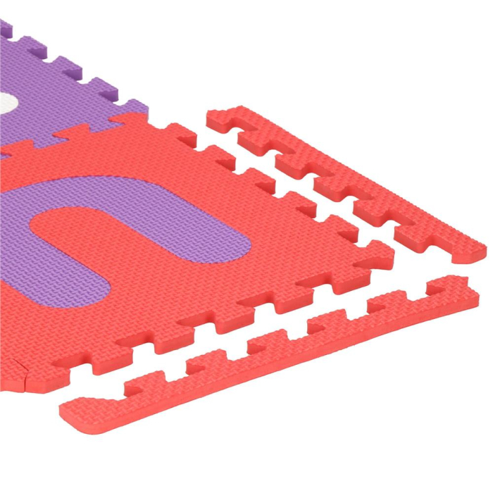 Covor din spuma pentru copii, tip puzzle cifre si litere, 36 piese, 175×175 cm, multicolor [4]