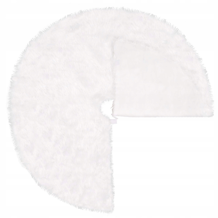 Covoras de pus sub bradul de Craciun, diametru 115 cm, imitatie blana alba [4]