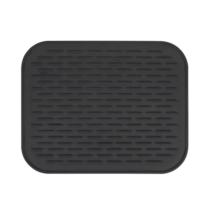 Covoras din Silicon pentru Scurgere Vase, , Uz Casnic, Rezistent la Temperaturi Ridicate, Izolator, 30x24 cm, Negru [8]