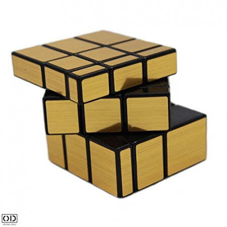 Cub Rubik 3D Magic Inteligent, Jucarie Antistres, 5.5cm, Auriu, Original Deals® [1]