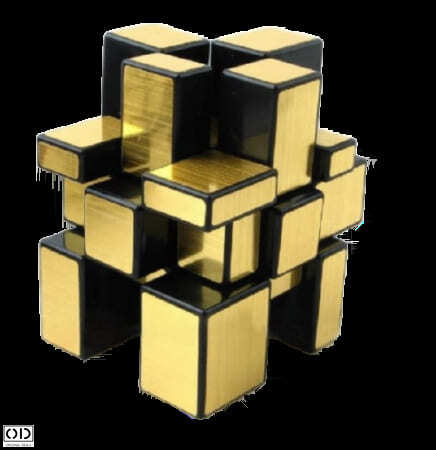 Cub Rubik 3D Magic Inteligent, Jucarie Antistres, 5.5cm, Auriu, Original Deals® [2]