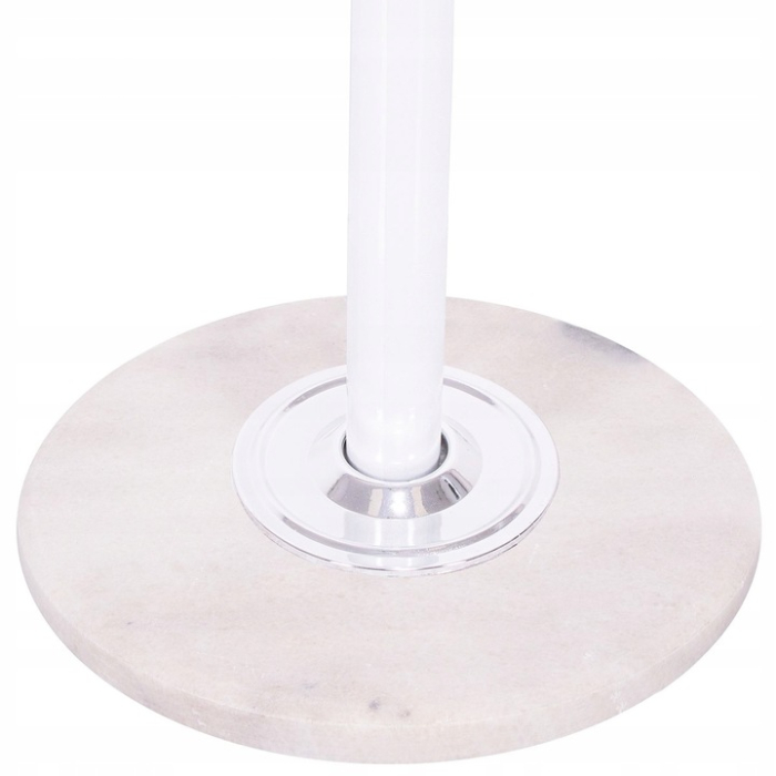 Cuier tip pom din metal cu baza de marmura, 14 agatatoare, 176cm, alb [4]