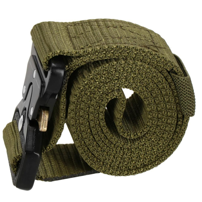 Curea centura Tactical Combat pentru barbati 3.5 x 125 cm, rezistent, verde [11]