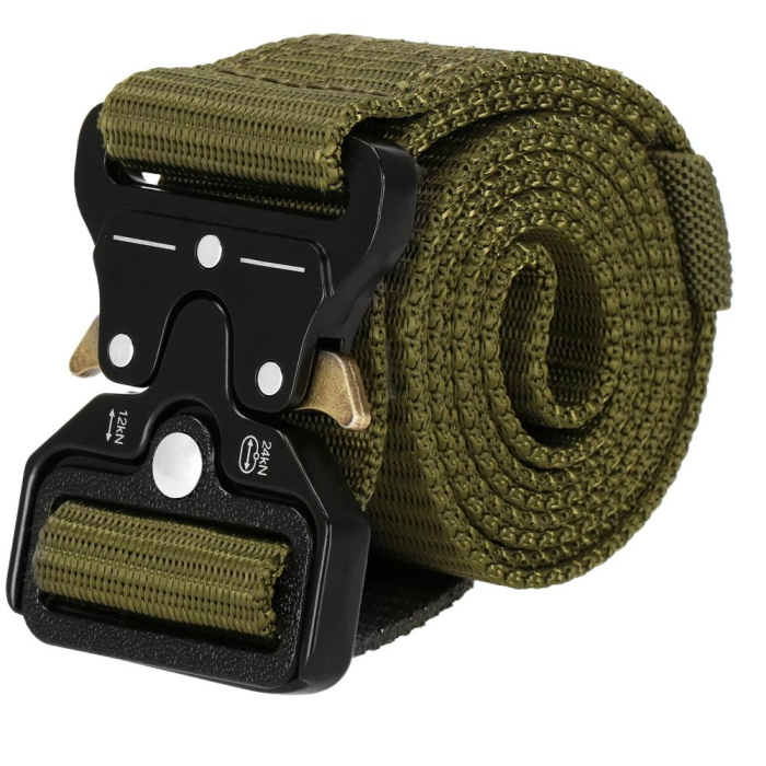 Curea centura Tactical Combat pentru barbati 3.5 x 125 cm, rezistent, verde [1]