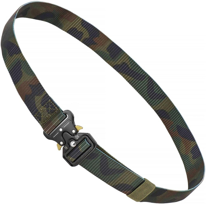 Curea centura Tactical Combat pentru barbati 3.7x125cm, rezistent, verde camuflaj [10]