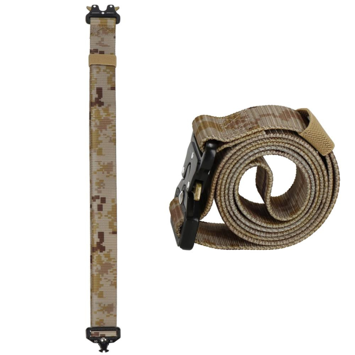 Curea centura Tactical Combat pentru barbati 3.7x125cm, rezistent, verde deschis camuflaj [19]