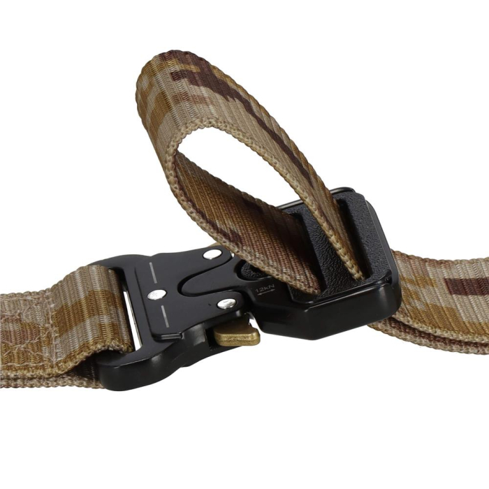 Curea centura Tactical Combat pentru barbati 3.7x125cm, rezistent, verde deschis camuflaj [7]