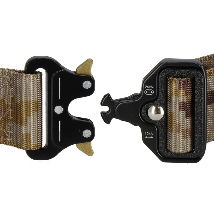 Curea centura Tactical Combat pentru barbati 3.7x125cm, rezistent, verde deschis camuflaj [6]